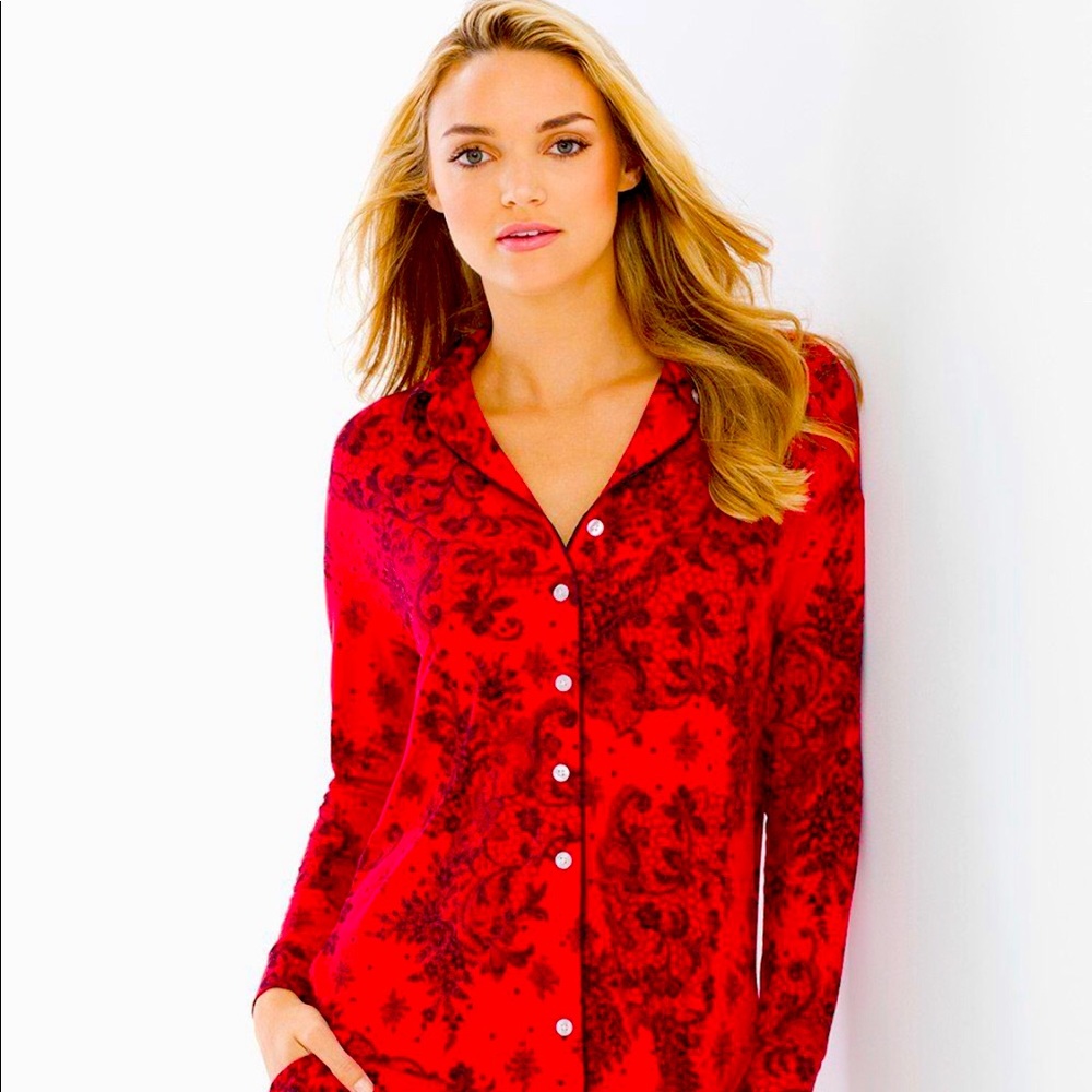 Soma Red & Black XL Cool Night Pajamas